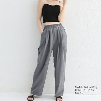 パンツ ワイドパンツ レディースさらとろ 送料無料 即日発送-6