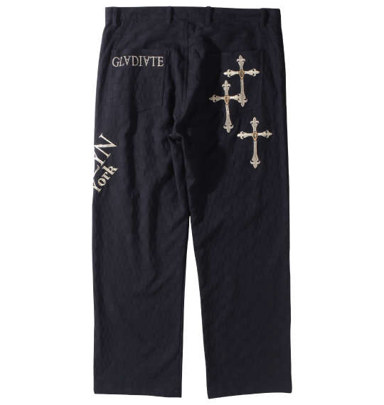 大きいサイズ GLADIATE 刺繍ブロックジャガードパンツ 100 110 120 130 ラッピング可 送料無料 即日発送-1