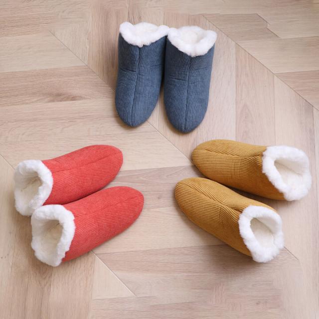 ルームシューズ スリッパ 兼用 甲高 室内 もこもこ あったか 冬 冷え性 おしゃれ コーディ 甲高 送料無料-10