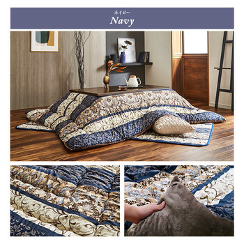 こたつ布団 約205×245cm ふっくら 日本製 エレガンス柄 高級感 ヴィオラ 掛単品 送料無料-6