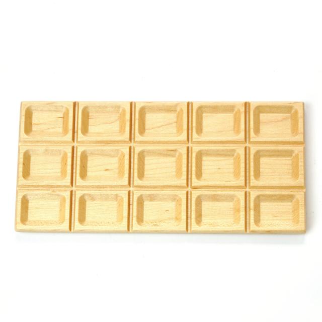木製 板チョコ型プレート ブラウン ホワイト 日本製 送料無料-11