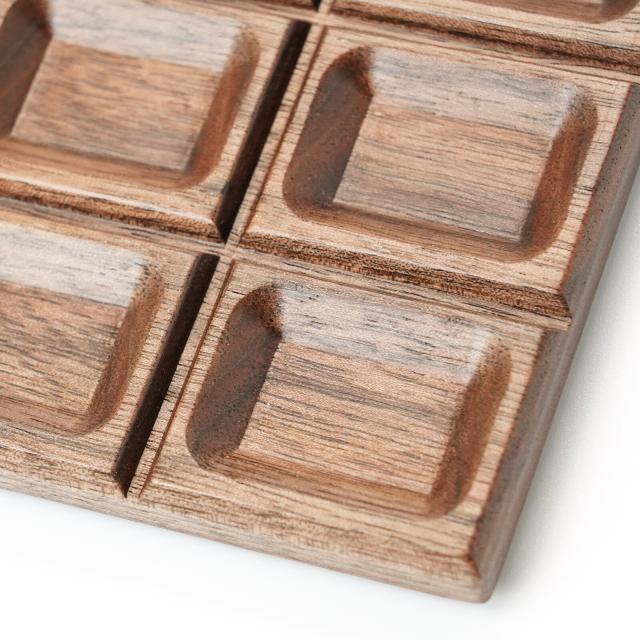 木製 板チョコ型プレート ブラウン ホワイト 日本製 送料無料-3