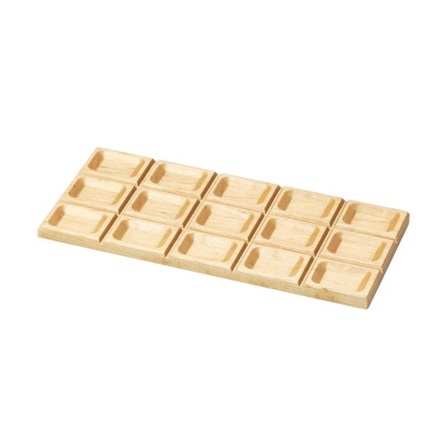 木製 板チョコ型プレート ブラウン ホワイト 日本製 送料無料-6