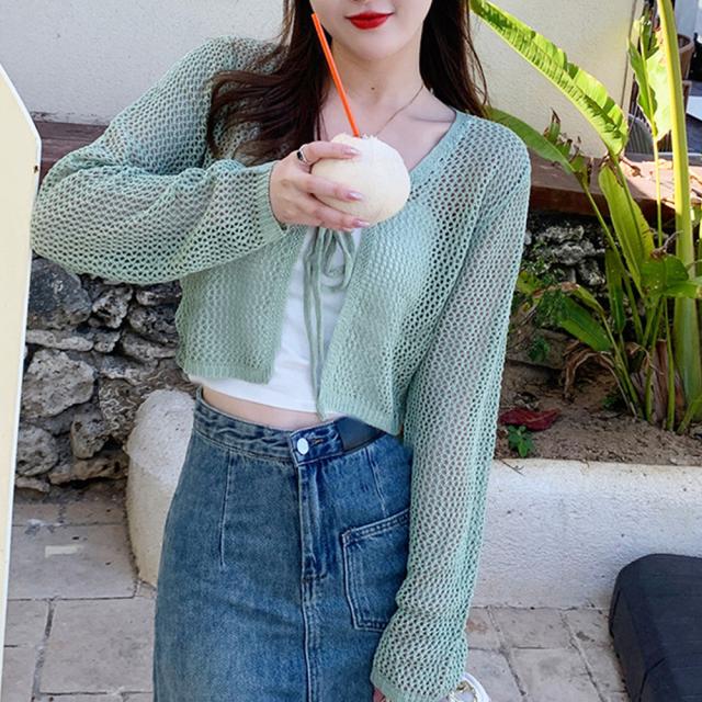 カーディガン長袖 レディース ショート丈 SK19802958-4650 送料無料 即日発送-9