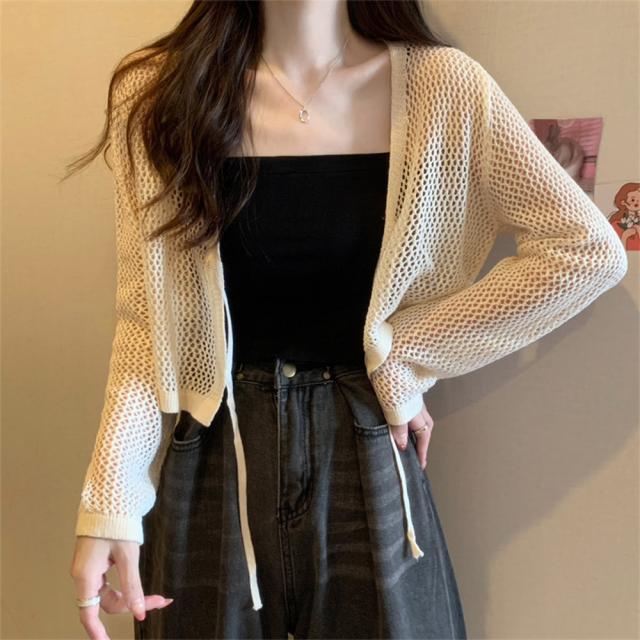 カーディガン長袖 レディース ショート丈 SK19802958-4650 送料無料 即日発送-7