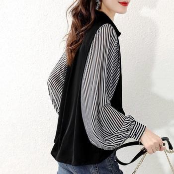 シャツブラウス 長袖 レディース 春夏秋 送料無料 即日発送-8