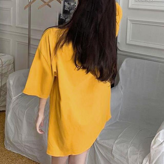 ロングTシャツ レディースビッグTシャツ 送料無料 即日発送-5