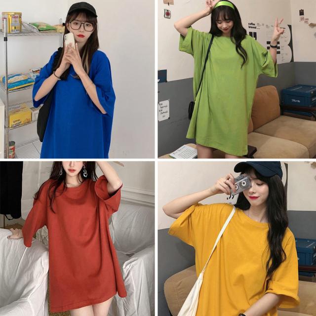 ロングTシャツ レディースビッグTシャツ 送料無料 即日発送-8