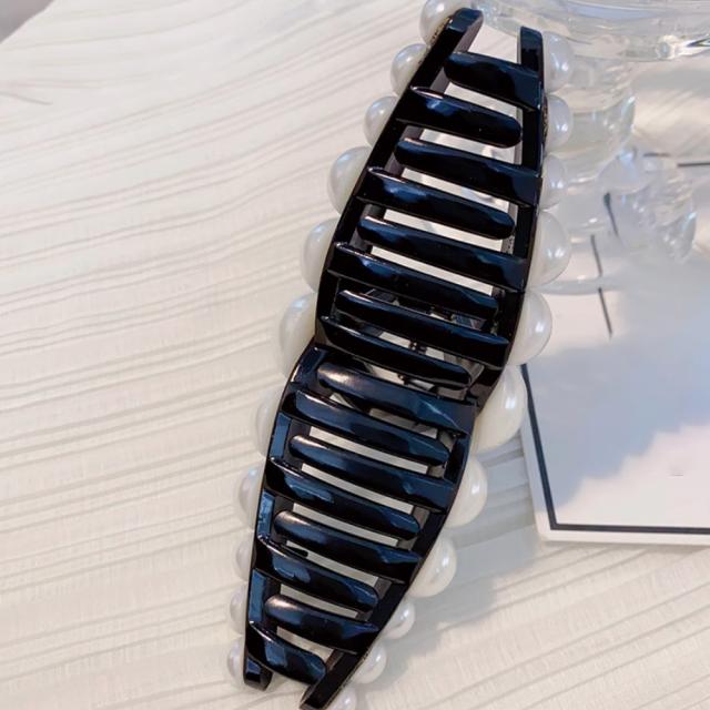 ヘアクリップ 大きめヘアアクセサリー黒 送料無料 即日発送-3