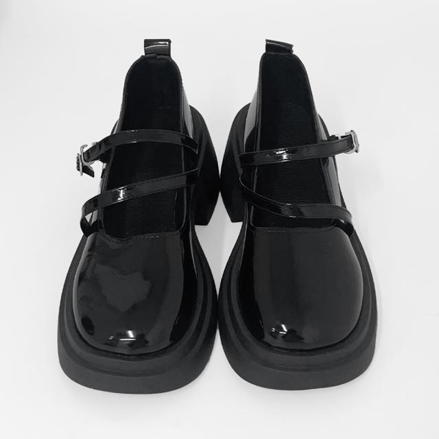 パンプス 厚底 ダブルストラップ 送料無料 即日発送-6