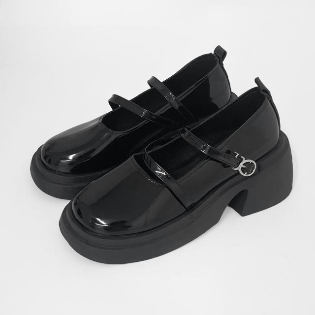 パンプス 厚底 ダブルストラップ 送料無料 即日発送-7