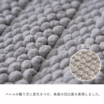 マット バスマット 約40×60cm マルチ インテリア 速乾 吸水 無地 手織り インド産 綿混 ボリューム リバティ 送料無料-1