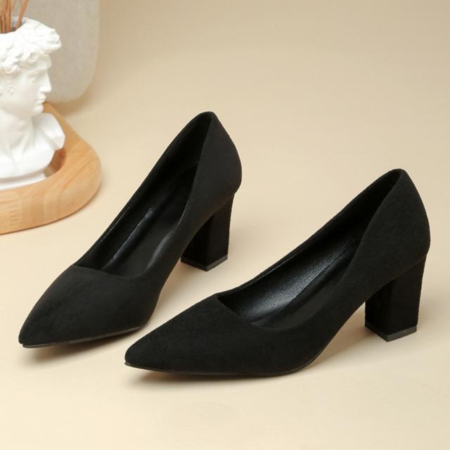 太ヒールパンプス レディース通勤 美脚 送料無料 即日発送-3