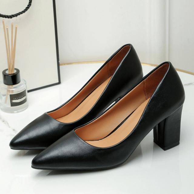 太ヒールパンプス レディース通勤 美脚 送料無料 即日発送-8