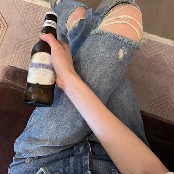 ダメージデニムレディースクラッシュデニム 送料無料 即日発送-6