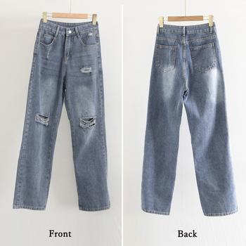 ダメージデニムレディースクラッシュデニム 送料無料 即日発送-8