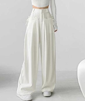 ワイドパンツ レディースハイウエスト 送料無料 即日発送-3