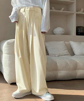 ワイドパンツ レディースハイウエスト 送料無料 即日発送-4