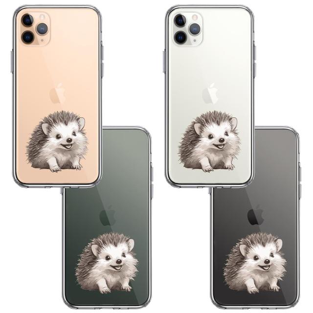 iPhone11proケース クリア ハリネズミ スマホケース 側面ソフト 背面ハード ハイブリッド  送料無料-1