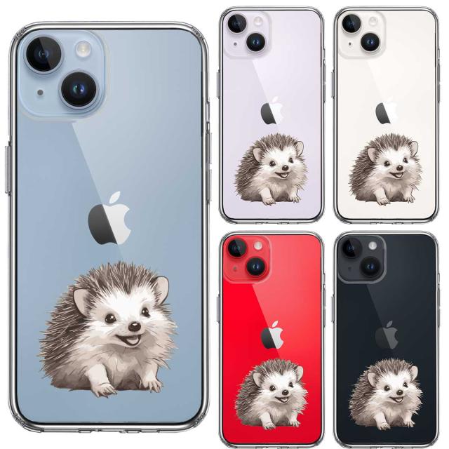 iPhone14Plus ケース クリア ハリネズミ スマホケース 側面ソフト 背面ハード ハイブリッド  送料無料-1