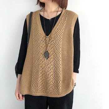 ニットベスト レディース ニットジレ秋冬 SK19846695-5583 送料無料 即日発送-3