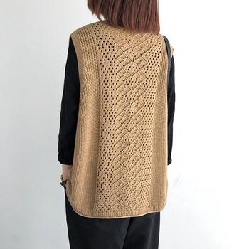 ニットベスト レディース ニットジレ秋冬 SK19846695-5583 送料無料 即日発送-4