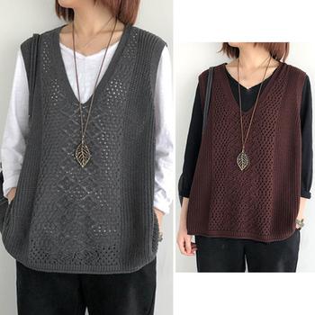 ニットベスト レディース ニットジレ秋冬 SK19846695-5583 送料無料 即日発送-7