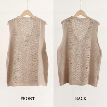 ニットベスト レディース ニットジレ秋冬 SK19846695-5583 送料無料 即日発送-8