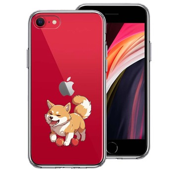 iPhoneSE ケース 第3世代 第2世代 クリア わんこ 柴犬 2 スマホケース 側面ソフト 背面ハード ハイブリッド 送料無料-0