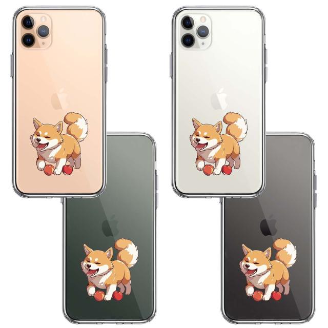 iPhone11pro ケース クリア わんこ 柴犬 2 スマホケース 側面ソフト 背面ハード ハイブリッド  送料無料-1