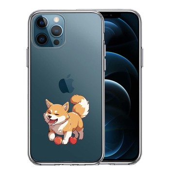 iPhone12Pro ケース クリア わんこ 柴犬 2 スマホケース 側面ソフト 背面ハード ハイブリッド 送料無料-0