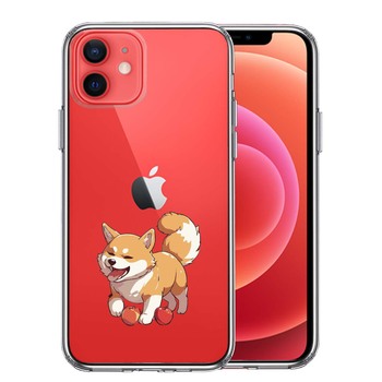 iPhone12 ケース クリア わんこ 柴犬 2 スマホケース 側面ソフト 背面ハード ハイブリッド 送料無料-0