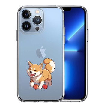 iPhone13Pro ケース クリア わんこ 柴犬 2 スマホケース 側面ソフト 背面ハード ハイブリッド 送料無料-0