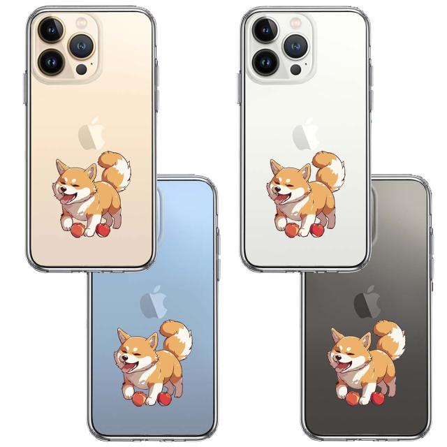 iPhone13Pro ケース クリア わんこ 柴犬 2 スマホケース 側面ソフト 背面ハード ハイブリッド 送料無料-1