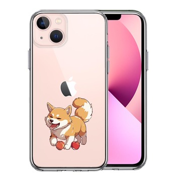 iPhone13 ケース クリア わんこ 柴犬 2 スマホケース 側面ソフト 背面ハード ハイブリッド  送料無料-0