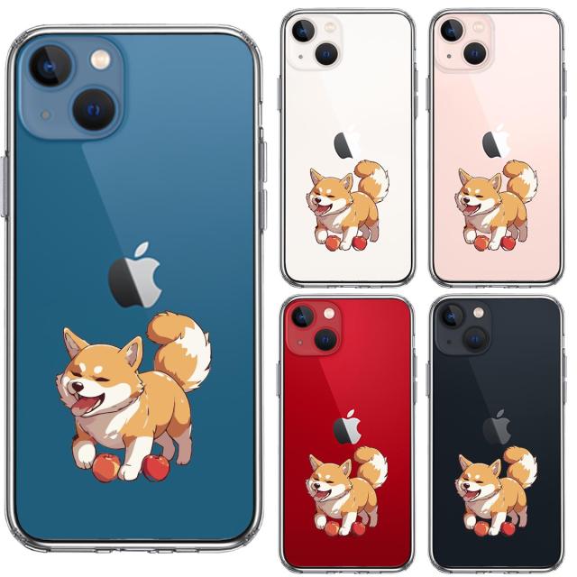 iPhone13mini ケース クリア わんこ 柴犬 2 スマホケース 側面ソフト 背面ハード ハイブリッド 送料無料-1