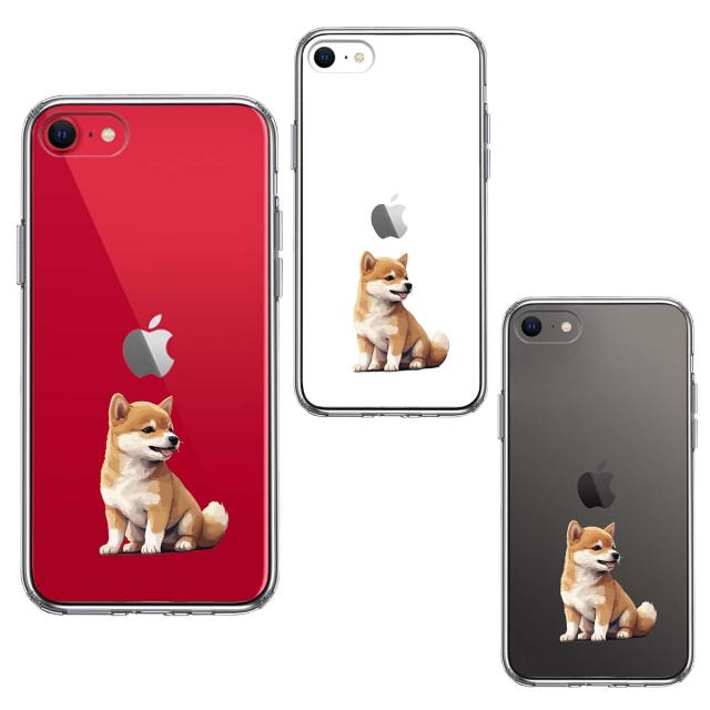 iPhoneSE ケース 第3世代 第2世代 クリア わんこ 柴犬 パピー スマホケース 側面ソフト 背面ハード ハイブリッド  送料無料-1