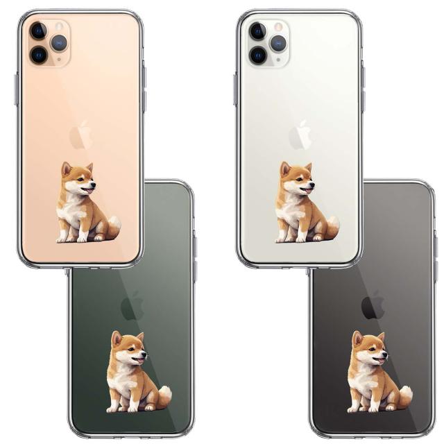 iPhone11pro ケース クリア わんこ 柴犬 パピー スマホケース 側面ソフト 背面ハード ハイブリッド  送料無料-1