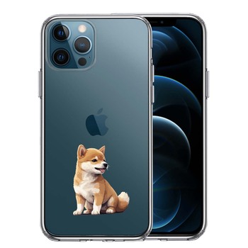 iPhone12Pro ケース クリア わんこ 柴犬 パピー スマホケース 側面ソフト 背面ハード ハイブリッド 送料無料-0