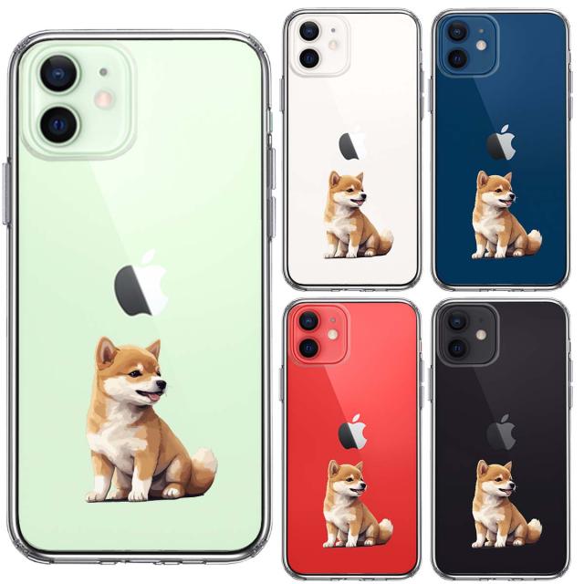 iPhone12 ケース クリア わんこ 柴犬 パピー スマホケース 側面ソフト 背面ハード ハイブリッド  送料無料-1