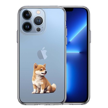 iPhone13Pro ケース クリア わんこ 柴犬 パピー スマホケース 側面ソフト 背面ハード ハイブリッド 送料無料-0