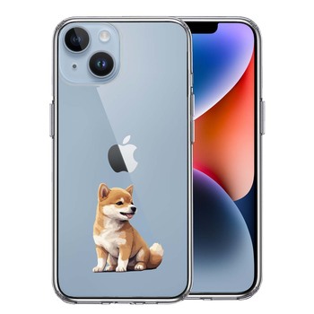 iPhone14 ケース クリア わんこ 柴犬 パピー スマホケース 側面ソフト 背面ハード ハイブリッド 送料無料-0