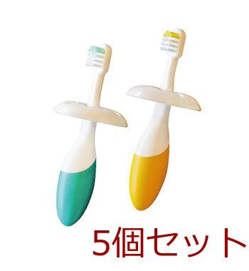 デンタるん ふっくらグリップ 6ヵ月から グリーン+イエロー 2本入 5セット 送料無料-2