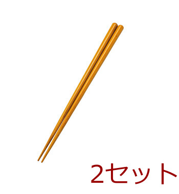 食器洗浄機対応箸 角丸 桧 桜 栗 2セット 送料無料-2
