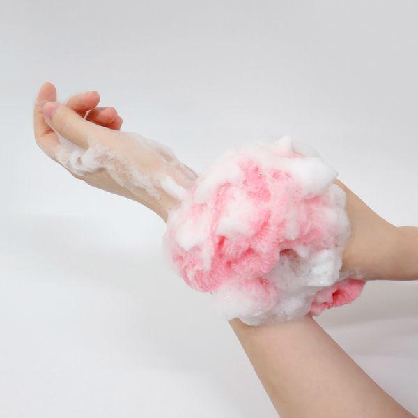 すご泡?ナイロンタオルふつうピンク 5個セット 送料無料 即日発送-3