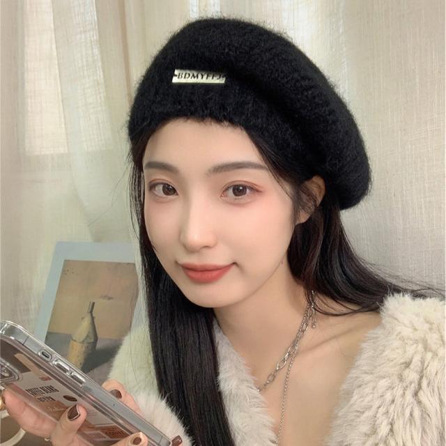 ニットベレー帽 起毛 レディース 秋冬 送料無料 即日発送-3