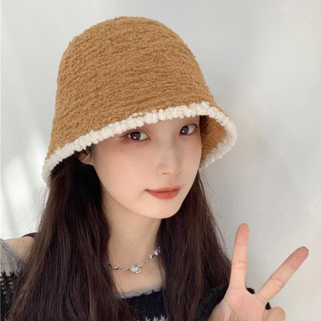 ファー帽子 バケットハット 秋冬 送料無料 即日発送-4