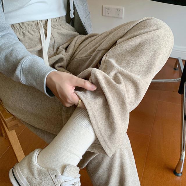 セミワイドパンツ 秋冬ルームウェア 送料無料 即日発送-5