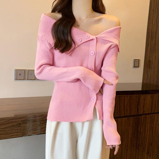 ニットトップス オフショルダーリブニット SK19921889-7226 送料無料 即日発送-7