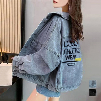 デニムジャケット レディース バックロゴ SK19921884-7231 送料無料 即日発送-0